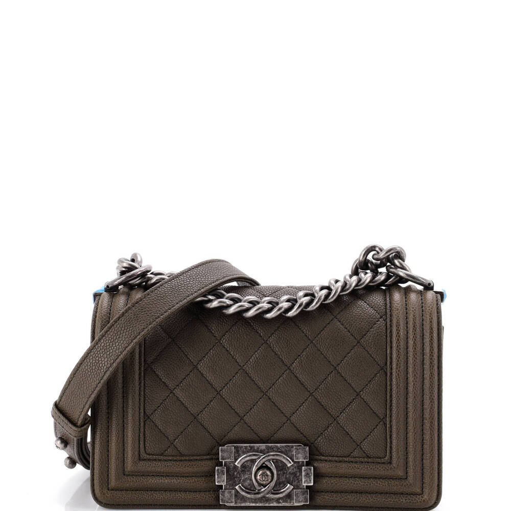 Chanel Small Boy Flap Bag Quilted Caviar